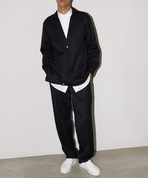 CINOH(チノ)の「SUMMER WOOL TROUSERS(スラックス・メンズ・ストライプ/ブラック/グレー・46/44)」の9枚目の写真