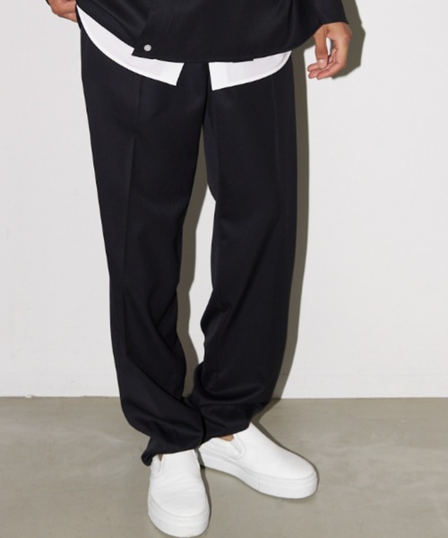 CINOH(チノ)の「SUMMER WOOL TROUSERS(スラックス・メンズ・ストライプ/ブラック/グレー・46/44)」の10枚目の写真