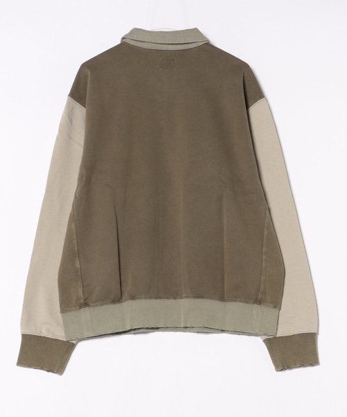 EVISU（エヴィス）の「【EVISU】BLOCKING HEAVY WASHED HALF ZIP SWEATSHIRT / ダークブラウン [2EAEJM5SW6106]（スウェット・メンズ・ブラウン・M/S/L/LL）」の9枚目の写真