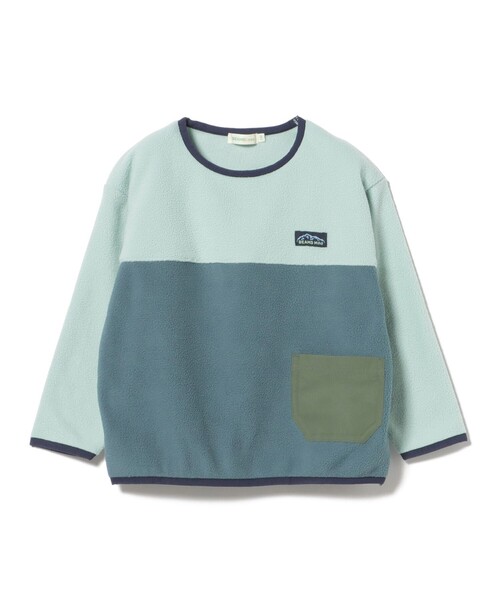 BEAMS mini（ビームスミニ）の「2トーン フリース プルオーバー 2025FW（90～150cm）（スウェット・キッズ・ミント/パープル系その他4・90/100/120/130/140/150/110）」の8枚目の写真