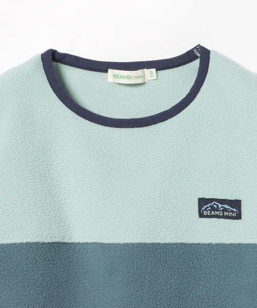 BEAMS mini（ビームスミニ）の「2トーン フリース プルオーバー 2025FW（90～150cm）（スウェット・キッズ・ミント/パープル系その他4・90/100/120/130/140/150/110）」の9枚目の写真