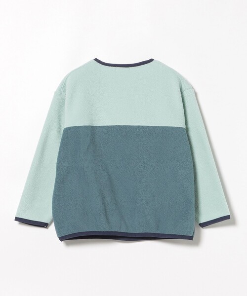 BEAMS mini（ビームスミニ）の「2トーン フリース プルオーバー 2025FW（90～150cm）（スウェット・キッズ・ミント/パープル系その他4・90/100/120/130/140/150/110）」の12枚目の写真