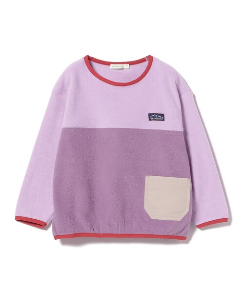 BEAMS mini（ビームスミニ）の「2トーン フリース プルオーバー 2025FW（90～150cm）（スウェット・キッズ・ミント/パープル系その他4・90/100/120/130/140/150/110）」の13枚目の写真