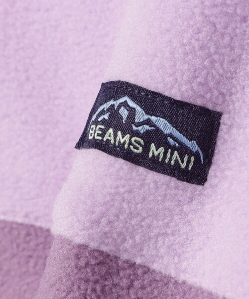 BEAMS mini（ビームスミニ）の「2トーン フリース プルオーバー 2025FW（90～150cm）（スウェット・キッズ・ミント/パープル系その他4・90/100/120/130/140/150/110）」の15枚目の写真