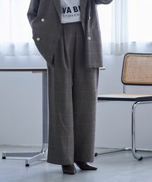【SET UP対応】ツータックストレートパンツ
