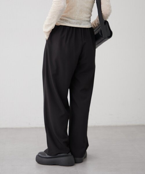 Remind me and forever(リマインドミーアンドフォーエバー)の「【SET UP対応】ツータックストレートパンツ(スラックス・レディース・ブラック/チェック/ブラウン・FREE)」の7枚目の写真