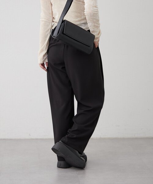 Remind me and forever(リマインドミーアンドフォーエバー)の「【SET UP対応】ツータックストレートパンツ(スラックス・レディース・ブラック/チェック/ブラウン・FREE)」の8枚目の写真