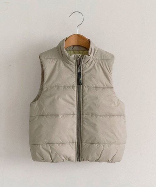 BRANSHES（ブランシェス）の「【マシンウォッシャブル】中綿ベスト（ベスト・キッズ・ブラック/グレイッシュベージュ/グリーン・100/110/120/130/140/150/90）」の2枚目の写真
