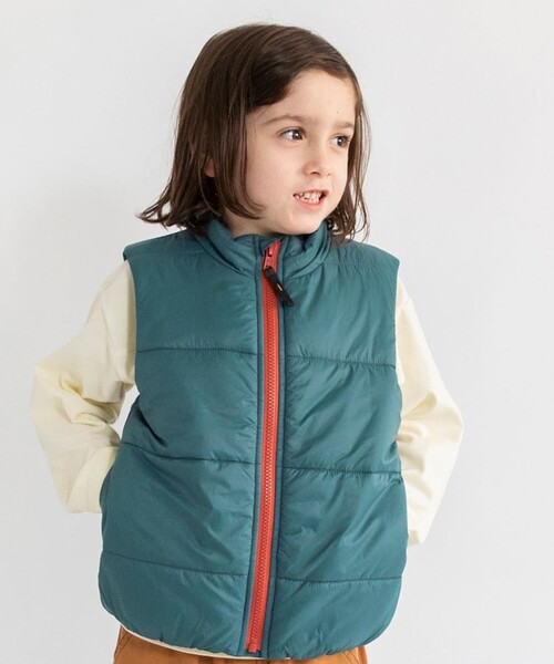 BRANSHES（ブランシェス）の「【マシンウォッシャブル】中綿ベスト（ベスト・キッズ・ブラック/グレイッシュベージュ/グリーン・100/110/120/130/140/150/90）」の3枚目の写真