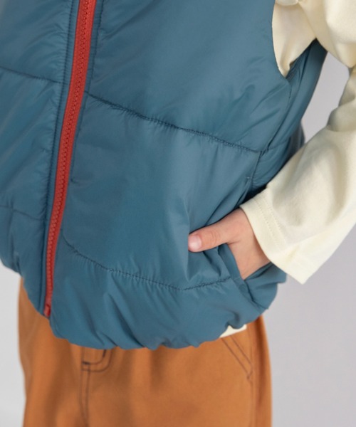 BRANSHES（ブランシェス）の「【マシンウォッシャブル】中綿ベスト（ベスト・キッズ・ブラック/グレイッシュベージュ/グリーン・100/110/120/130/140/150/90）」の16枚目の写真