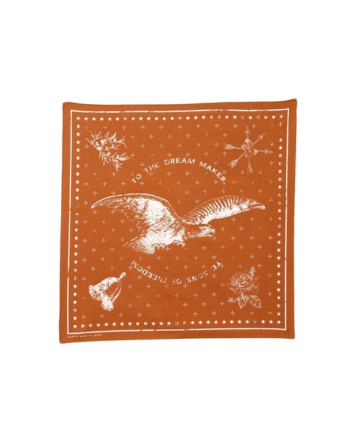 KAMIYA（カミヤ）の「“EAGLE” Bandanna 53×53（バンダナ/スカーフ・メンズ・ブラウン/ブルー/ブラック/オレンジ・FREE）」の2枚目の写真