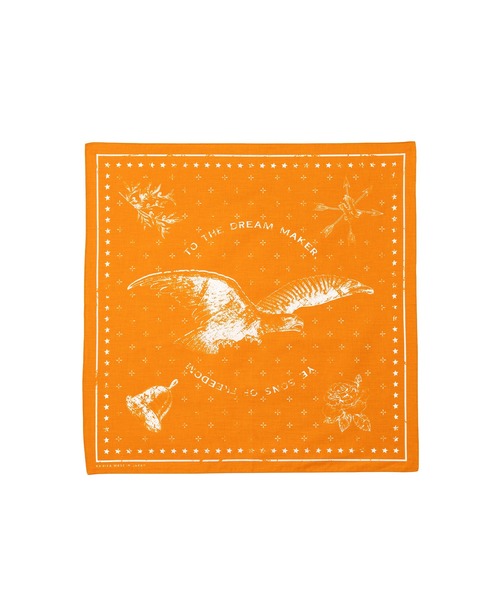 KAMIYA（カミヤ）の「“EAGLE” Bandanna 53×53（バンダナ/スカーフ・メンズ・ブラウン/ブルー/ブラック/オレンジ・FREE）」の4枚目の写真