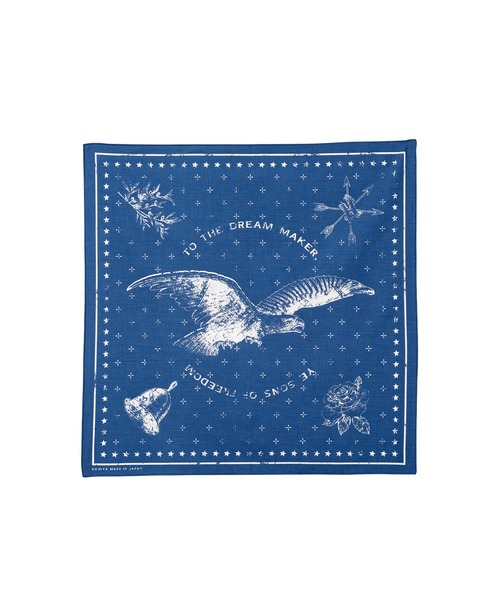 KAMIYA（カミヤ）の「“EAGLE” Bandanna 53×53（バンダナ/スカーフ・メンズ・ブラウン/ブルー/ブラック/オレンジ・FREE）」の5枚目の写真