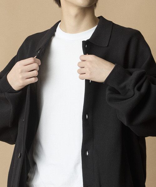 FREAK'S STORE(フリークスストア)の「限定展開 Relax Fit スウェットライク ポロカラー カーディガン(カーディガン/ボレロ・メンズ・ブラック/ネイビー/チャコールグレー/グレー・MEDIUM/LARGE)」の16枚目の写真