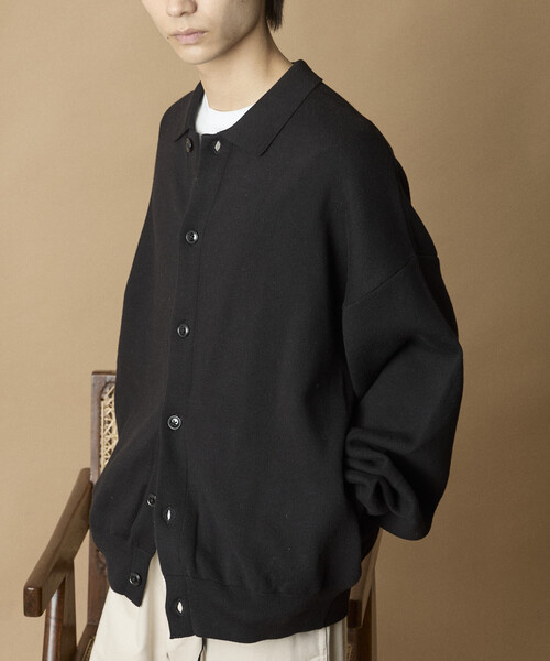 FREAK'S STORE(フリークスストア)の「限定展開 Relax Fit スウェットライク ポロカラー カーディガン(カーディガン/ボレロ・メンズ・ブラック/ネイビー/チャコールグレー/グレー・MEDIUM/LARGE)」の20枚目の写真