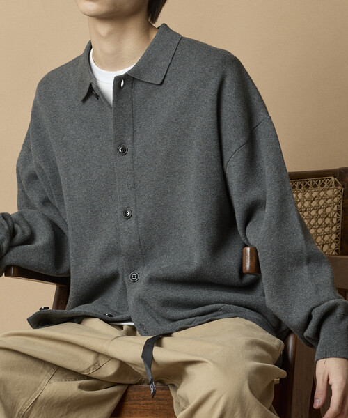 FREAK'S STORE(フリークスストア)の「限定展開 Relax Fit スウェットライク ポロカラー カーディガン(カーディガン/ボレロ・メンズ・ブラック/ネイビー/チャコールグレー/グレー・MEDIUM/LARGE)」の22枚目の写真
