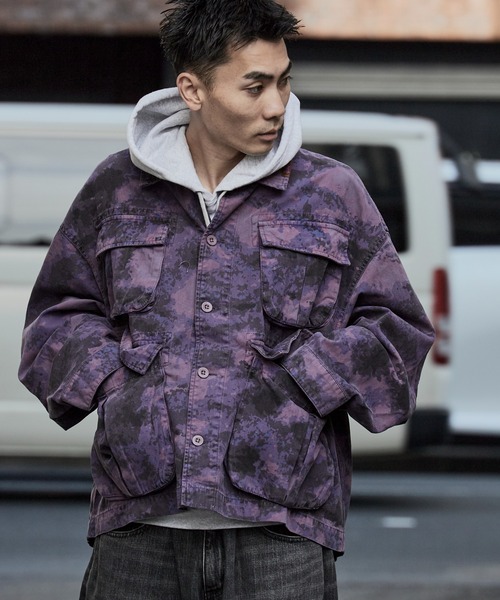 デジカモ柄風 ヴィンテージタグ デザインBDUジャケット（カバーオール