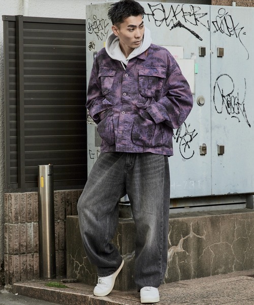 デジカモ柄風 ヴィンテージタグ デザインBDUジャケット（カバーオール