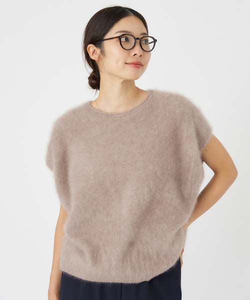 【美品】  IENA / イエナ | 2025AW | FLUFFY ベスト プルオーバー | ベージュ | レディース FLUFFYベスト（ニット/セーター）｜IENA（イエナ）のファッション通販
