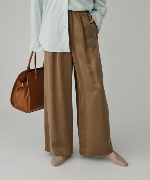 BABYLONE（バビロン）の「フィブリルキュプライージー（その他パンツ・レディース・ダークブラウン/ブラック/ネイビー/モカ・36inch/34inch）」の4枚目の写真