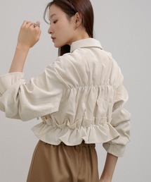 Bab（バブ）の「コーデュロイシャーリングリボンショートブラウス（シャツ/ブラウス）」