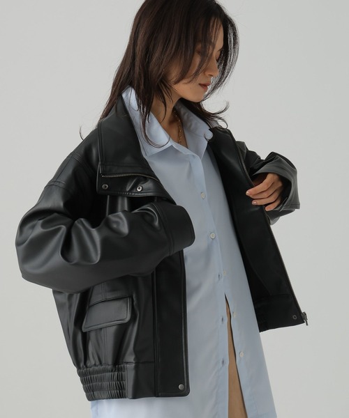 フェイクレザーブルゾン/590911（ブルゾン）｜Elura（エルーラ）の