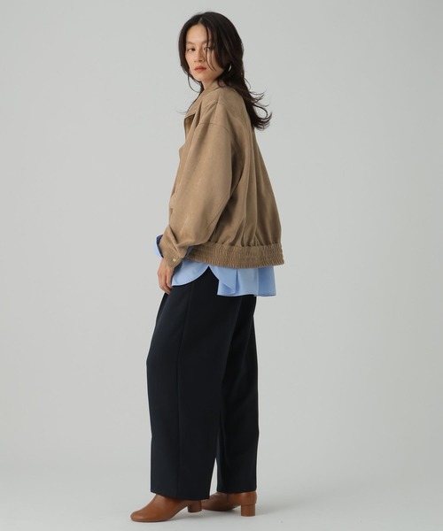 Elura(エルーラ)の「フェイクレザーブルゾン/590911(ブルゾン・レディース・ブラック/キャメル・FREE)」の4枚目の写真