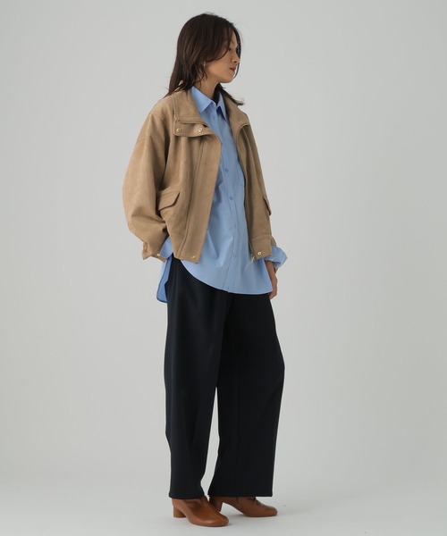 Elura(エルーラ)の「フェイクレザーブルゾン/590911(ブルゾン・レディース・ブラック/キャメル・FREE)」の3枚目の写真