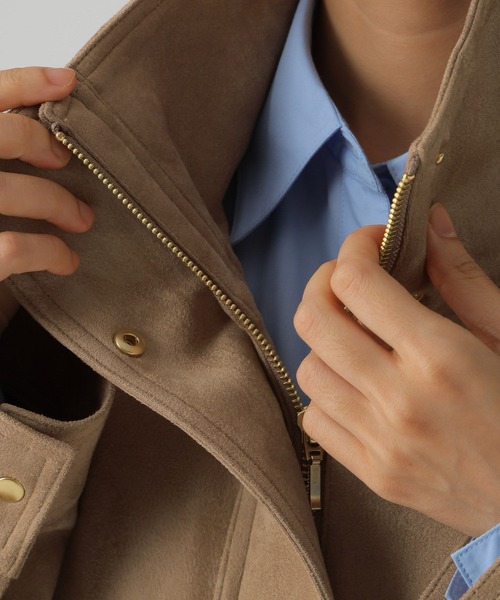 Elura(エルーラ)の「フェイクレザーブルゾン/590911(ブルゾン・レディース・ブラック/キャメル・FREE)」の15枚目の写真