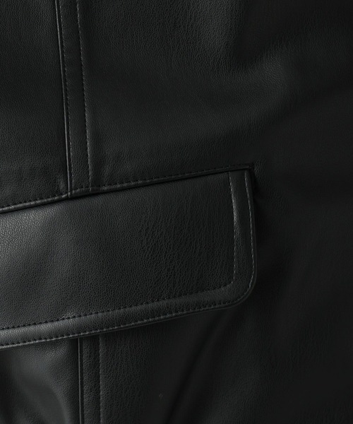 Elura(エルーラ)の「フェイクレザーブルゾン/590911(ブルゾン・レディース・ブラック/キャメル・FREE)」の13枚目の写真