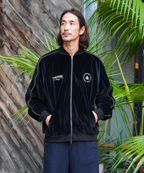 VELOUR SOUVENIR JACKET/THRASHER スラッシャー ベロア スーベニア