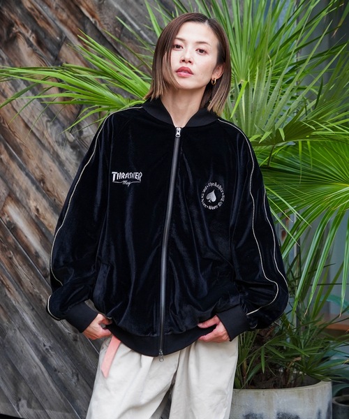 セール】VELOUR SOUVENIR JACKET/THRASHER スラッシャー ベロア
