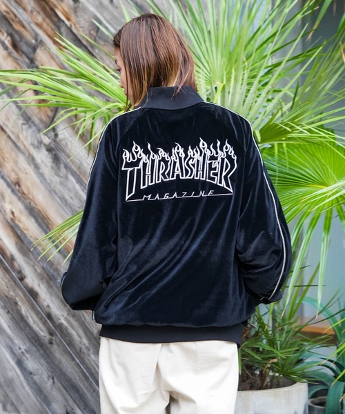 VELOUR SOUVENIR JACKET/THRASHER スラッシャー ベロア スーベニア