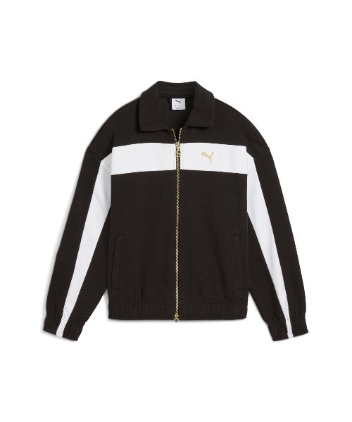 PUMA(プーマ)の「PUMA T7 RELAXED TRACK JACKET(プーマ T7 リラックスド トラック ジャケット)(ブルゾン・レディース・ブラック系・SMALL/MEDIUM/LARGE)」の2枚目の写真