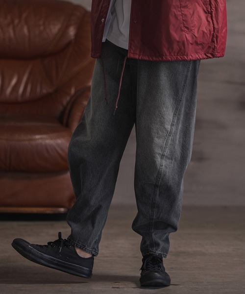 CAMBIO(カンビオ)の「mp14155- 立体バルーンデニムパンツ(25157CM)(デニムパンツ・メンズ・ブルー/ネイビー/ブラック・S/M/L)」の5枚目の写真