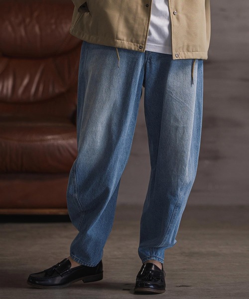 CAMBIO(カンビオ)の「mp14155- 立体バルーンデニムパンツ(25157CM)(デニムパンツ・メンズ・ブルー/ネイビー/ブラック・S/M/L)」の12枚目の写真