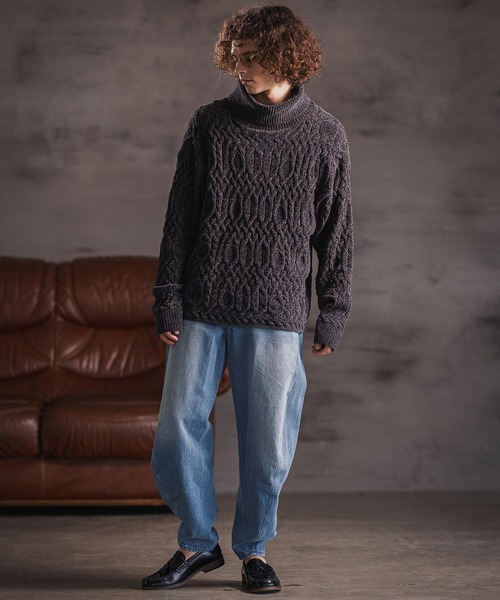 CAMBIO(カンビオ)の「mp14155- 立体バルーンデニムパンツ(25157CM)(デニムパンツ・メンズ・ブルー/ネイビー/ブラック・S/M/L)」の13枚目の写真