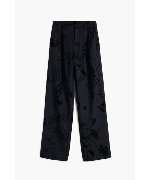Desigual（デシグアル）の「フロッキープリントの花柄パンツ（その他パンツ・レディース・ブラック・S/M/L/XS/XL）」の4枚目の写真