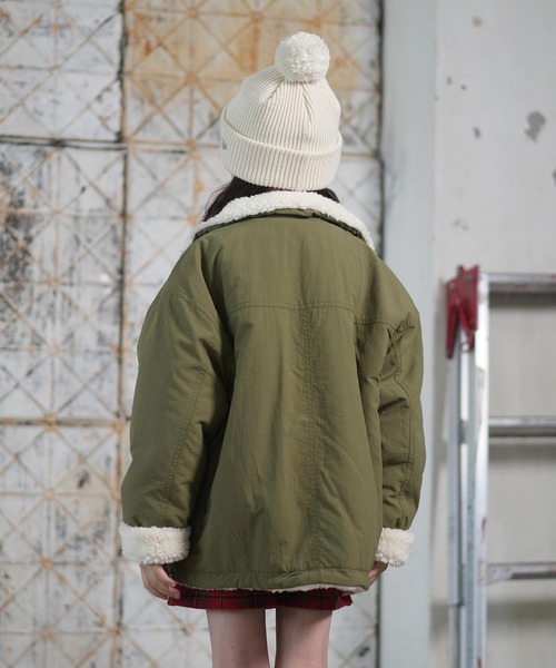 ROXY(ロキシー)の「ROXY/ロキシー アウター キッズ リバーシブル ナイロン ボア ジャケット 撥水加工 MINI CHEER UP TJK254090(その他アウター・キッズ・ブラウン/カーキ・130cm/150cm/140cm)」の15枚目の写真