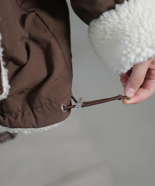 ROXY(ロキシー)の「ROXY/ロキシー アウター キッズ リバーシブル ナイロン ボア ジャケット 撥水加工 MINI CHEER UP TJK254090(その他アウター・キッズ・ブラウン/カーキ・130cm/150cm/140cm)」の7枚目の写真