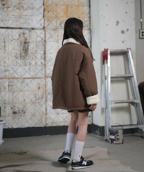 セール】ROXY/ロキシー アウター キッズ リバーシブル ナイロン ボア