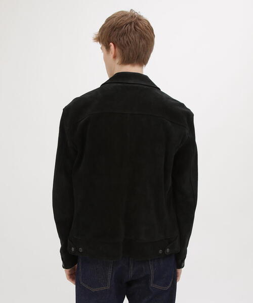 AVIREX（アヴィレックス）の「GOAT SUEDE SPORTS JACKET / ゴートスウェード スポーツジャケット / AVIREX / アヴィレックス（ブルゾン・メンズ・ブラック/ブラウン・LARGE/X-LARGE/MEDIUM/XX-LARGE）」の4枚目の写真