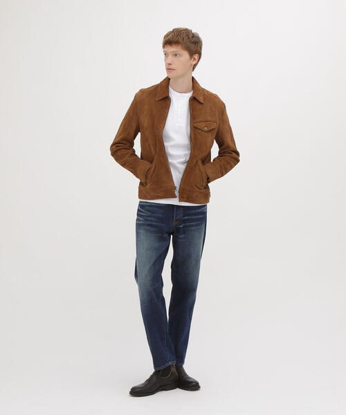 AVIREX（アヴィレックス）の「GOAT SUEDE SPORTS JACKET / ゴートスウェード スポーツジャケット / AVIREX / アヴィレックス（ブルゾン・メンズ・ブラック/ブラウン・LARGE/X-LARGE/MEDIUM/XX-LARGE）」の9枚目の写真