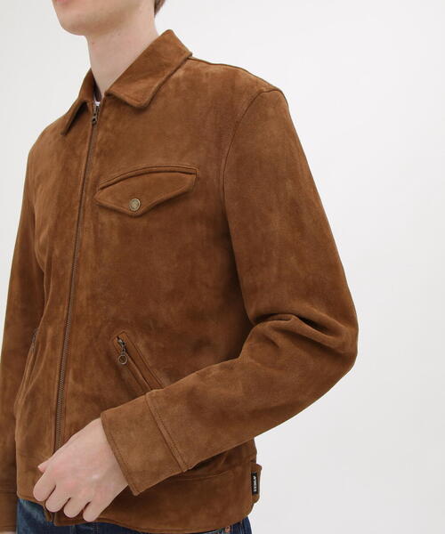 AVIREX（アヴィレックス）の「GOAT SUEDE SPORTS JACKET / ゴートスウェード スポーツジャケット / AVIREX / アヴィレックス（ブルゾン・メンズ・ブラック/ブラウン・LARGE/X-LARGE/MEDIUM/XX-LARGE）」の15枚目の写真