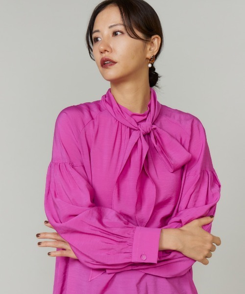 セール】ボウタイ付きブラウス（シャツ/ブラウス）｜LE SOUK（ルスーク