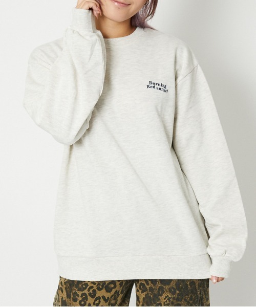 美品　ドゥロワー　定番スウェット　グレー　裏起毛　バックロゴ　サイズ2 日本製 セール】《バックプリント×胸元ロゴ刺しゅう》ユニセックス 裏毛