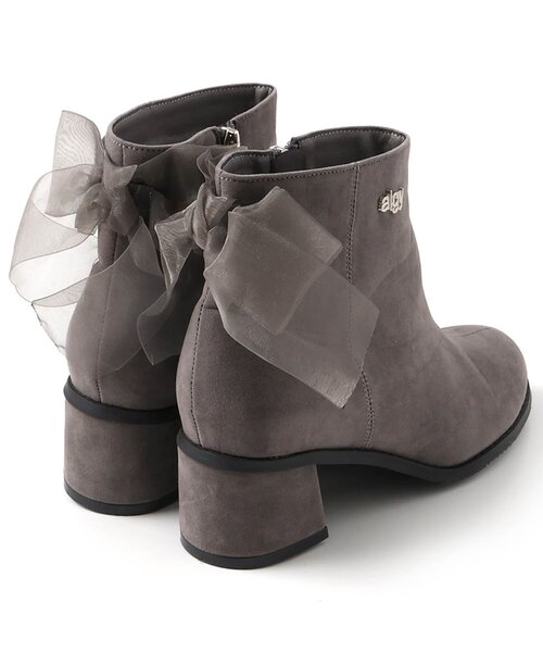 algy（アルジー）の「バックリボンスウェードショートブーツ（ブーツ・キッズ・ブラック/グレー・21/20/22/24/23）」の7枚目の写真