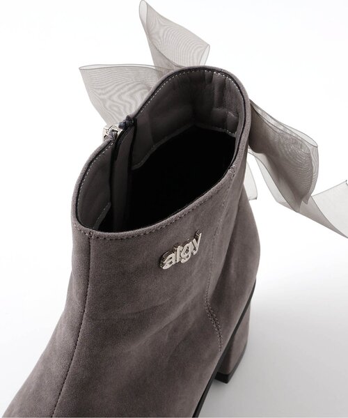 algy（アルジー）の「バックリボンスウェードショートブーツ（ブーツ・キッズ・ブラック/グレー・21/20/22/24/23）」の8枚目の写真