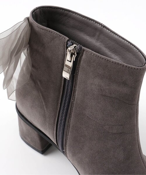 algy（アルジー）の「バックリボンスウェードショートブーツ（ブーツ・キッズ・ブラック/グレー・21/20/22/24/23）」の9枚目の写真