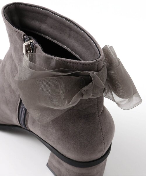 algy（アルジー）の「バックリボンスウェードショートブーツ（ブーツ・キッズ・ブラック/グレー・21/20/22/24/23）」の10枚目の写真